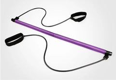 CoreFlex Fitness Yoga Pilates Bar with Resistance Bands | Portable Home Gym Trainer for Full Body Workout, CrossFit & Strength Training