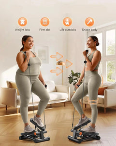 Nice Day Power Step Pro Mini Stair Stepper with Resistance Band - 300lbs
