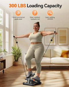 Nice Day Power Step Pro Mini Stair Stepper with Resistance Band - 300lbs