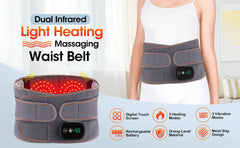 Electric Heating Waist Massager Vibration Hot Compress Lumbar Brace Belt Waist Massage Back Support Relax Blood Circulation