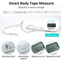 Smart Body Measuring Tape with Bluetooth – Accurate Body Measurements for Fitness & Weight Loss