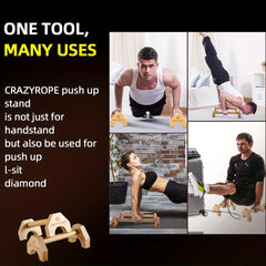 WoodCore Wooden Push-Up Bars | Durable Push-Up Stands for Gym, Handstand, and Body Building Training | Fitness Parallel Bars