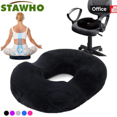 ReliefRing Orthopedic Donut Pillow Seat Cushion | Memory Foam Tailbone & Coccyx Support for Pain Relief – Ideal for Hemorrhoids, Pregnancy & Sciatica