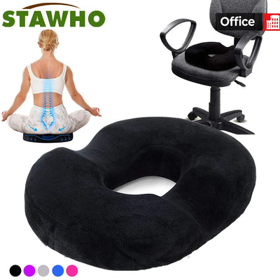 ReliefRing Orthopedic Donut Pillow Seat Cushion | Memory Foam Tailbone & Coccyx Support for Pain Relief – Ideal for Hemorrhoids, Pregnancy & Sciatica