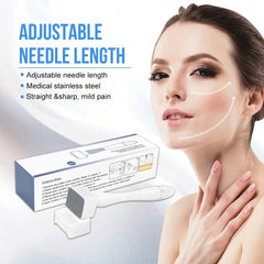 DermaPro 140A Adjustable Derma Stamp with Titanium Needles | Microneedling Face Roller for Skincare, Beard Growth & Scalp Hair Stimulation