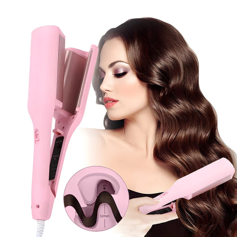 MAGIC CURLING WAND COMPACT- Compacted Wave Curling Iron for Easy Comfort Styling hairwaver