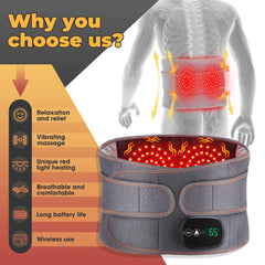 Electric Heating Waist Massager Vibration Hot Compress Lumbar Brace Belt Waist Massage Back Support Relax Blood Circulation