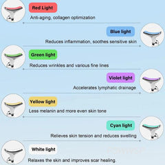 7-Color Light Therapy Facial & Neck Massager – Light Therapy & Sculpting Tool for At-Home Skin Care