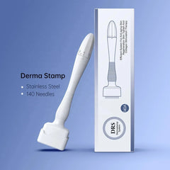 DermaPro 140A Adjustable Derma Stamp with Titanium Needles | Microneedling Face Roller for Skincare, Beard Growth & Scalp Hair Stimulation