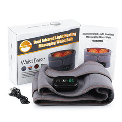 Electric Heating Waist Massager Vibration Hot Compress Lumbar Brace Belt Waist Massage Back Support Relax Blood Circulation