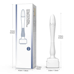 DermaPro 140A Adjustable Derma Stamp with Titanium Needles | Microneedling Face Roller for Skincare, Beard Growth & Scalp Hair Stimulation