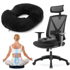 Relief Ring Orthopedic Donut Pillow Seat Cushion | Memory Foam Tailbone & Coccyx Support for Pain Relief – Ideal for Hemorrhoids, Pregnancy & Sciatica