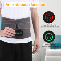 Electric Heating Waist Massager Vibration Hot Compress Lumbar Brace Belt Waist Massage Back Support Relax Blood Circulation