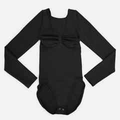 Shape Essence Women's Seamless Bodysuit | Long Sleeve Crew Neck Shapewear with Bust Support & Waist Slimming for Tummy Control